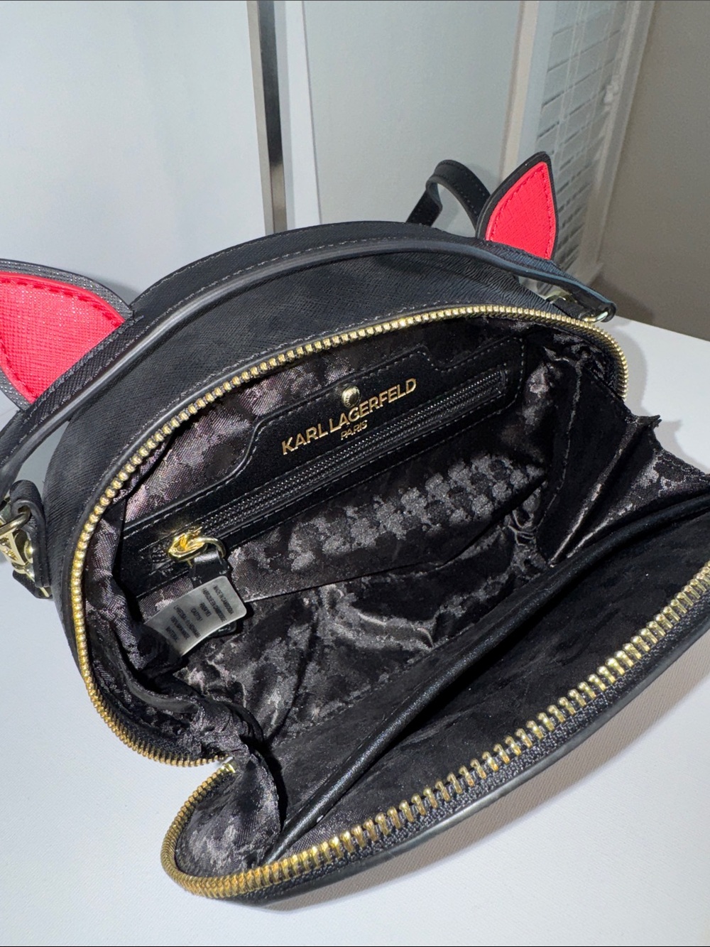 Karl Lagerfeld Paris Maybelle Choupette Cat Top-Handle Crossbody Bag - Picture 5 of 9